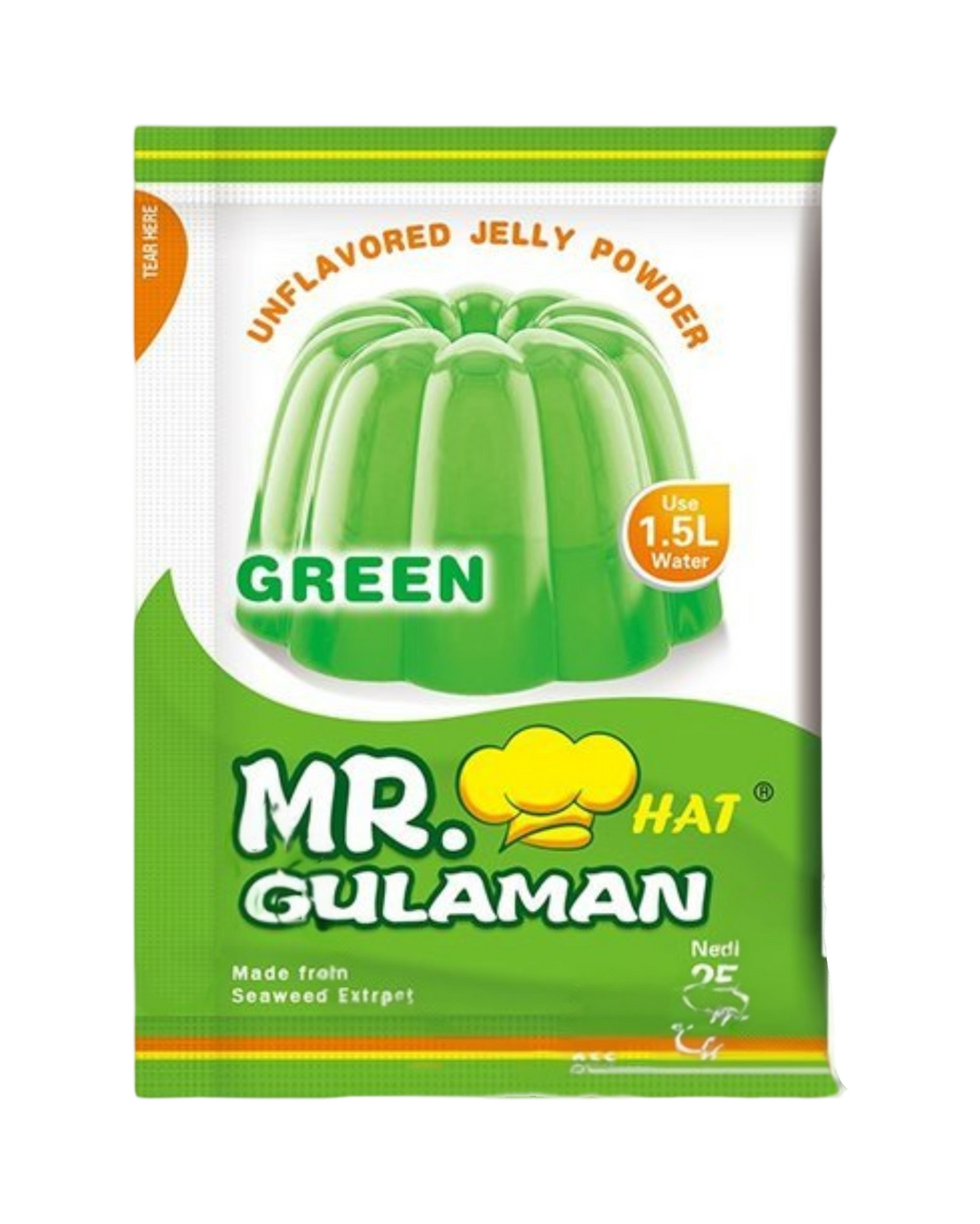 Mr. Hat Gulaman Green Unflavoured 25g