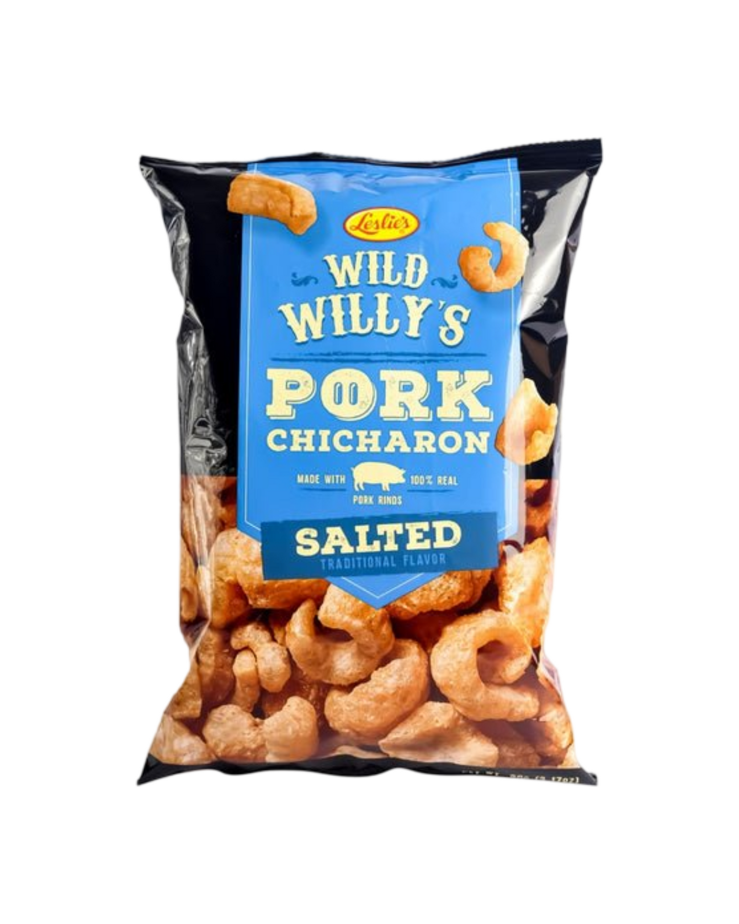 Leslie's Wild Willys Real Chicharon - Salted 90g