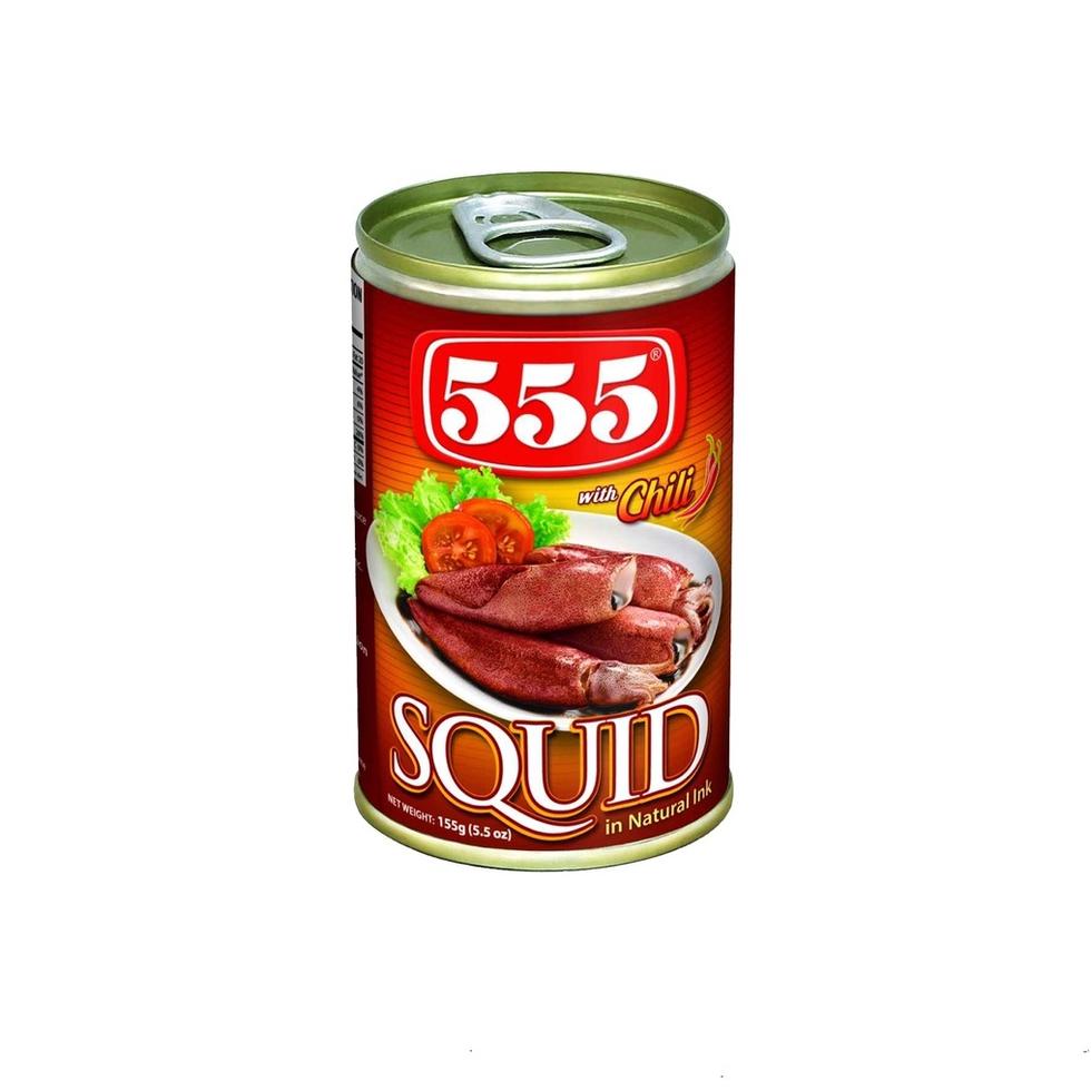 555 Squid in Natural Ink with Chili 155g