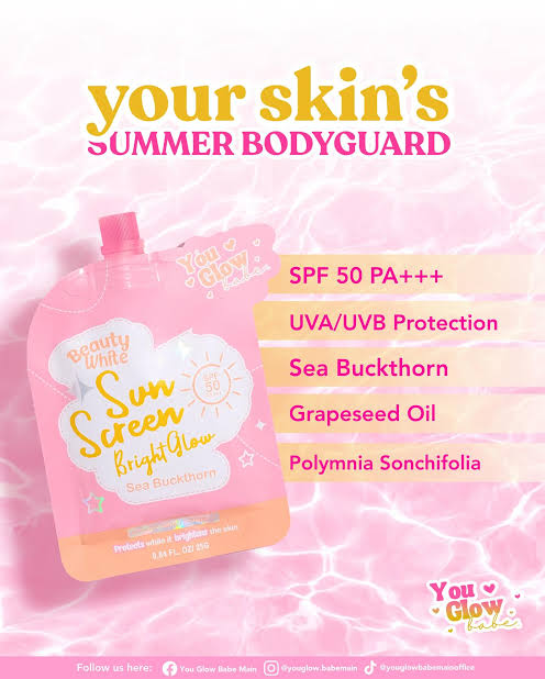 You Glow Babe Sunscreen Bright Glow 25g (twin pack)