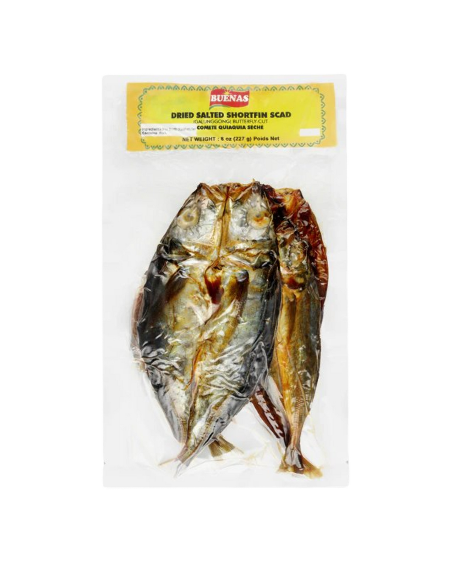 Buenas Frozen Dried Salted Galungong Butterflied 227g