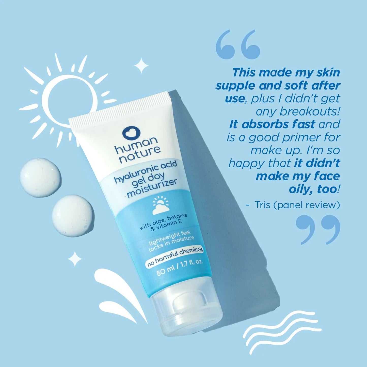 Human Nature Hyaluronic Acid Gel Day Moisturizer 100ml