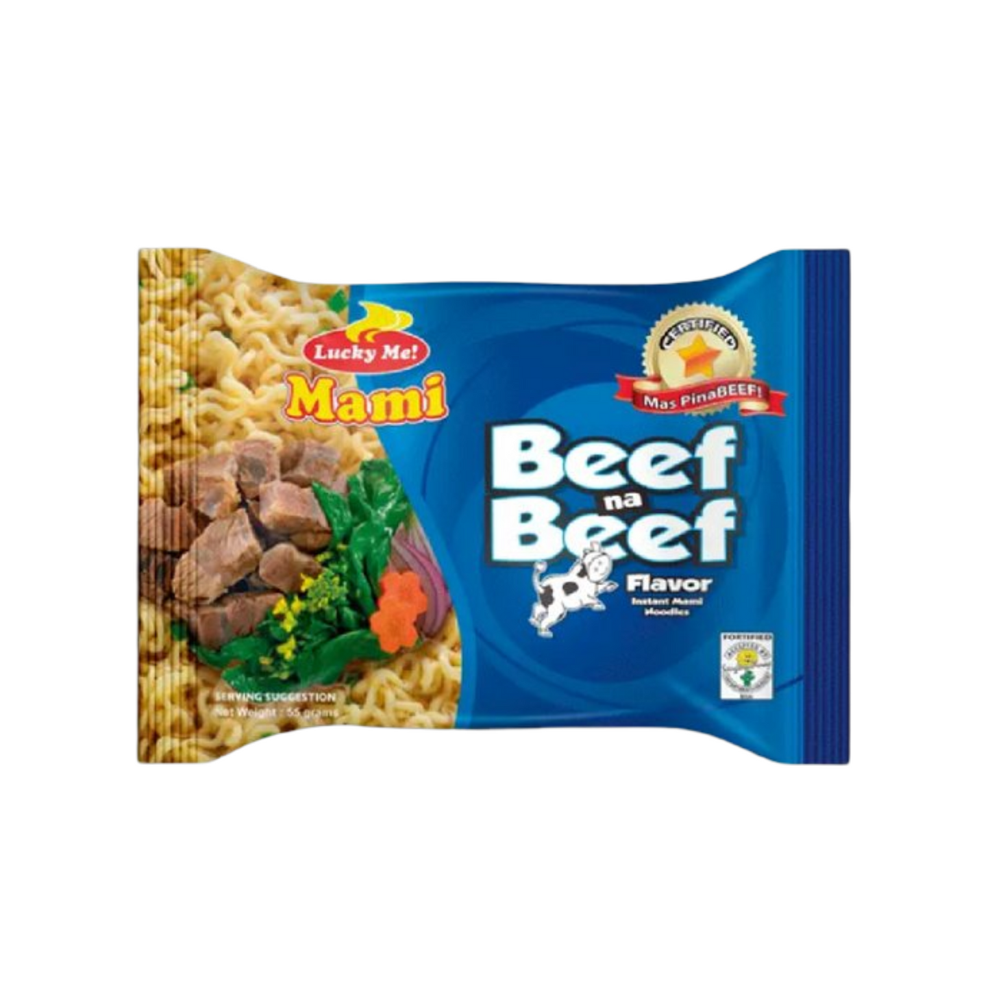 Lucky Me Beef Mami Noodle Singles 55g