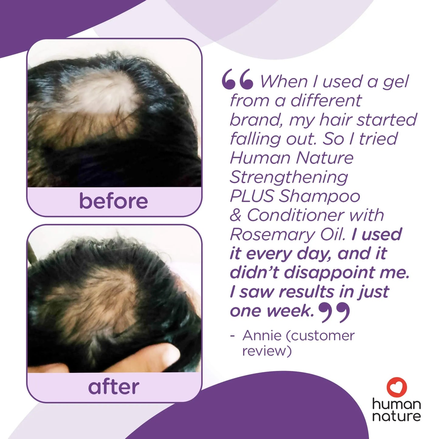 Human Nature Strengthening +PLUS Shampoo 180ml