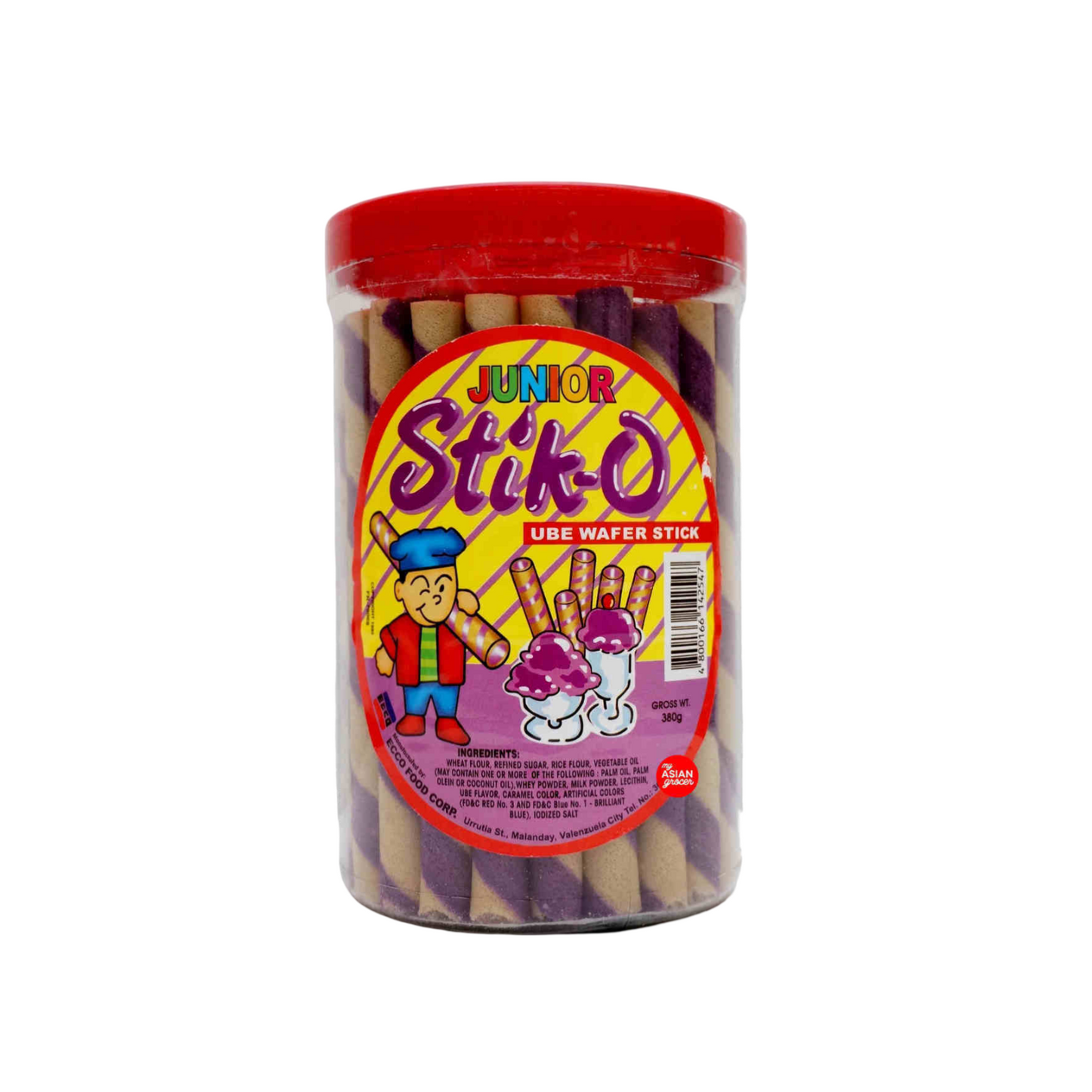 Stik-O Ube Wafer Stick 380g