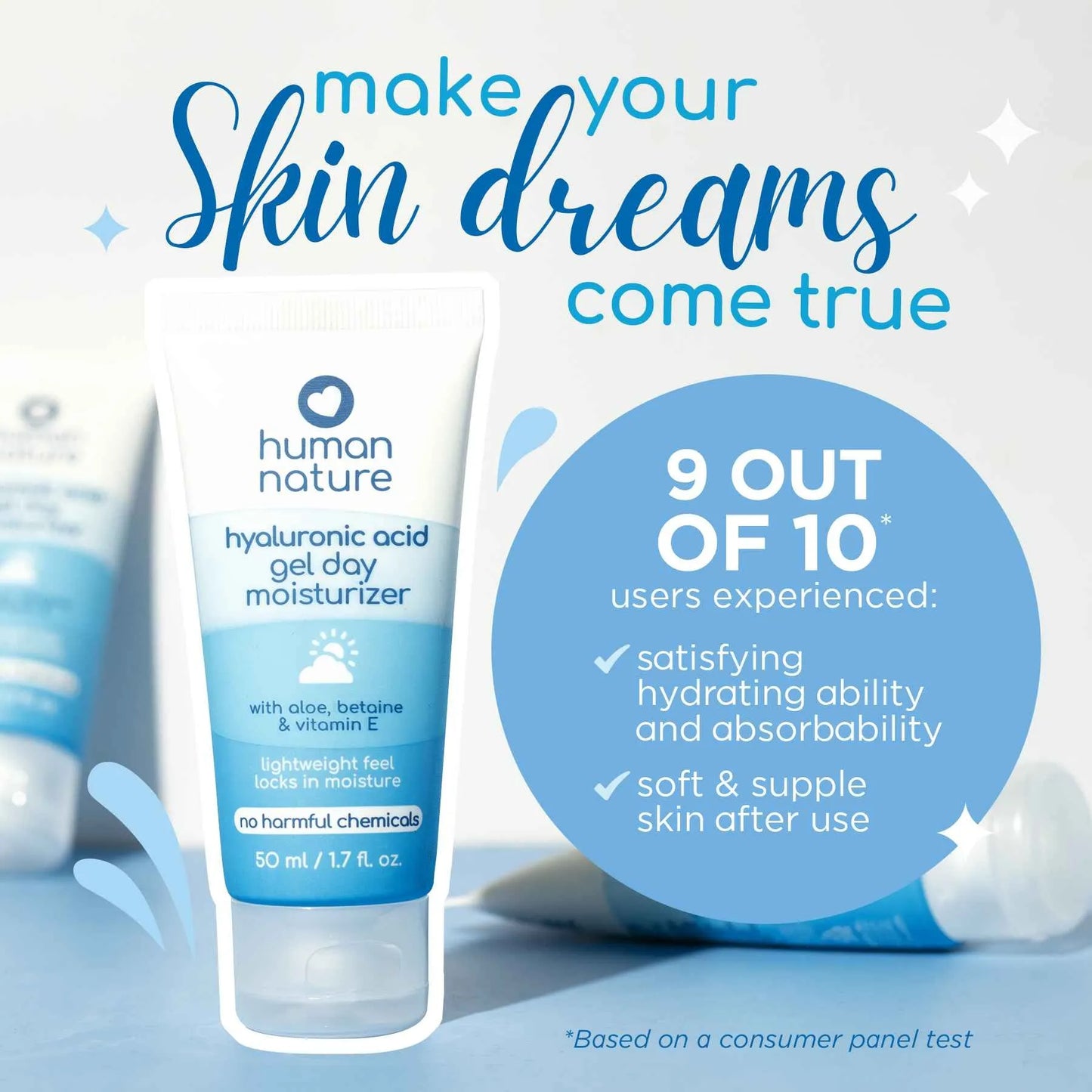 Human Nature Hyaluronic Acid Gel Day Moisturizer 100ml