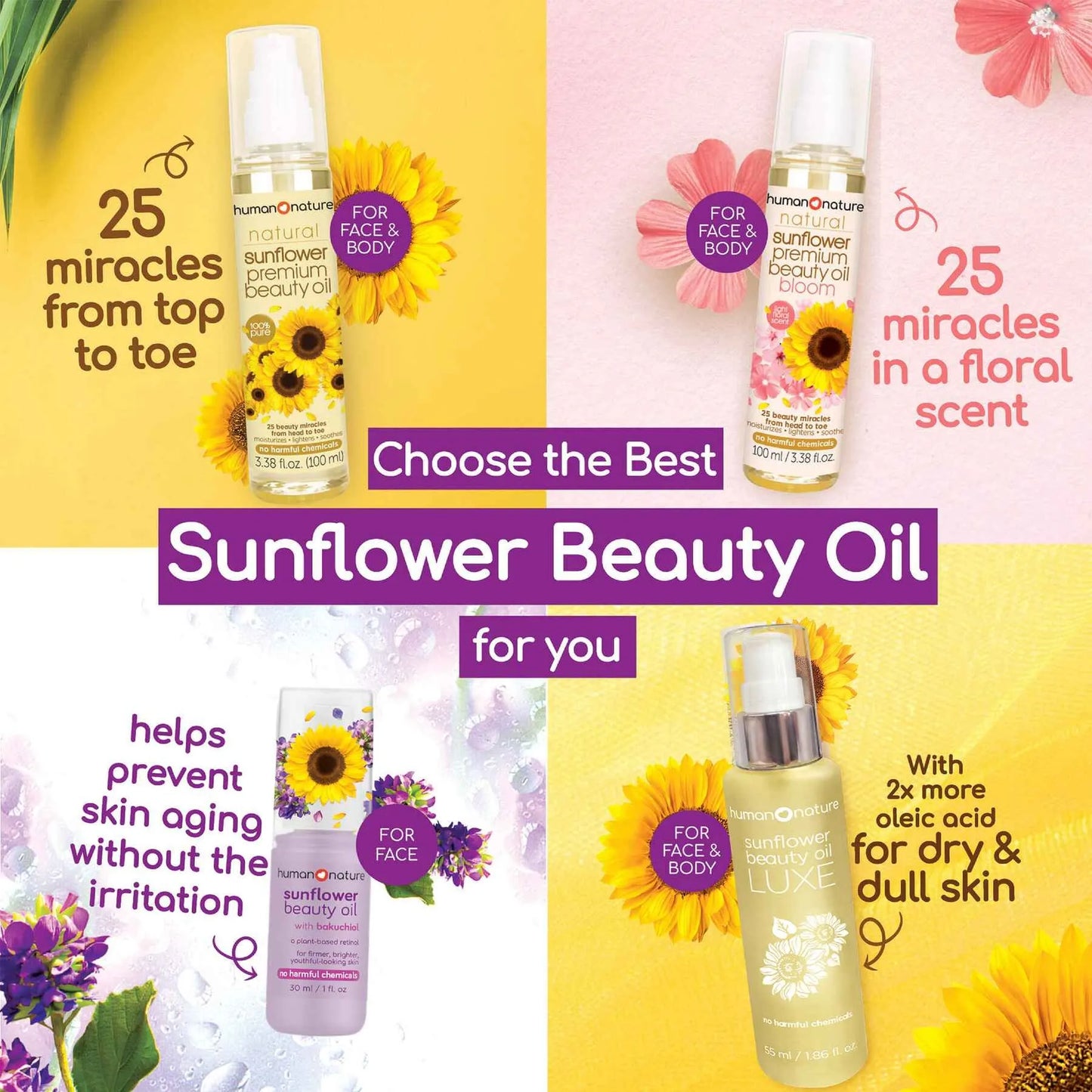 Human Nature Sunflower Beauty Oil 50ml