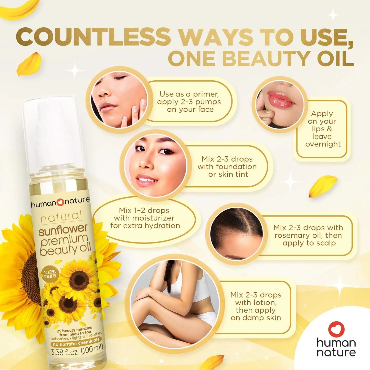 Human Nature Sunflower Beauty Oil 50ml