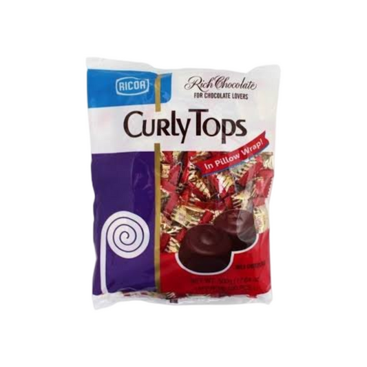 Ricoa Curly Tops Milk Chocolate 150g
