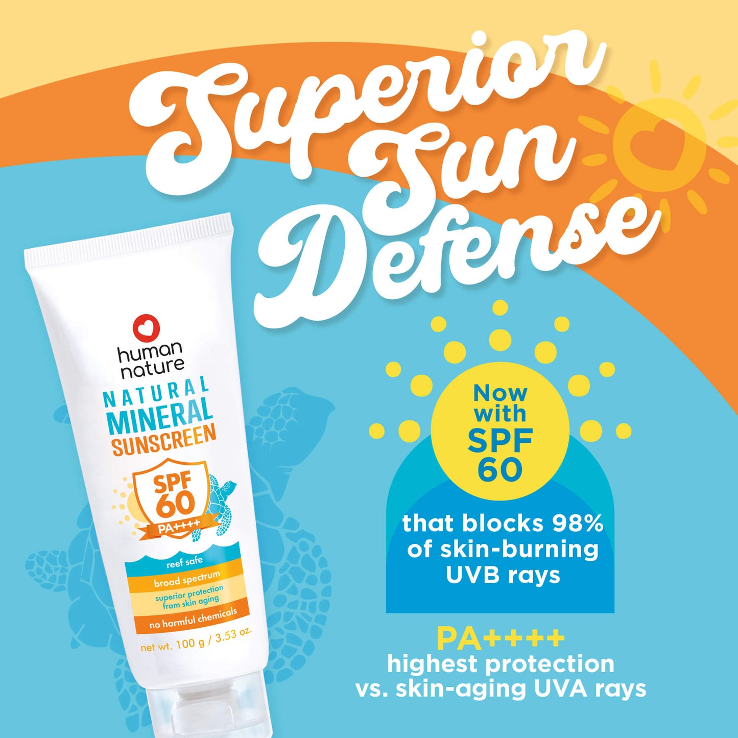 Human Nature Natural Mineral Sunscreen SPF60 100g
