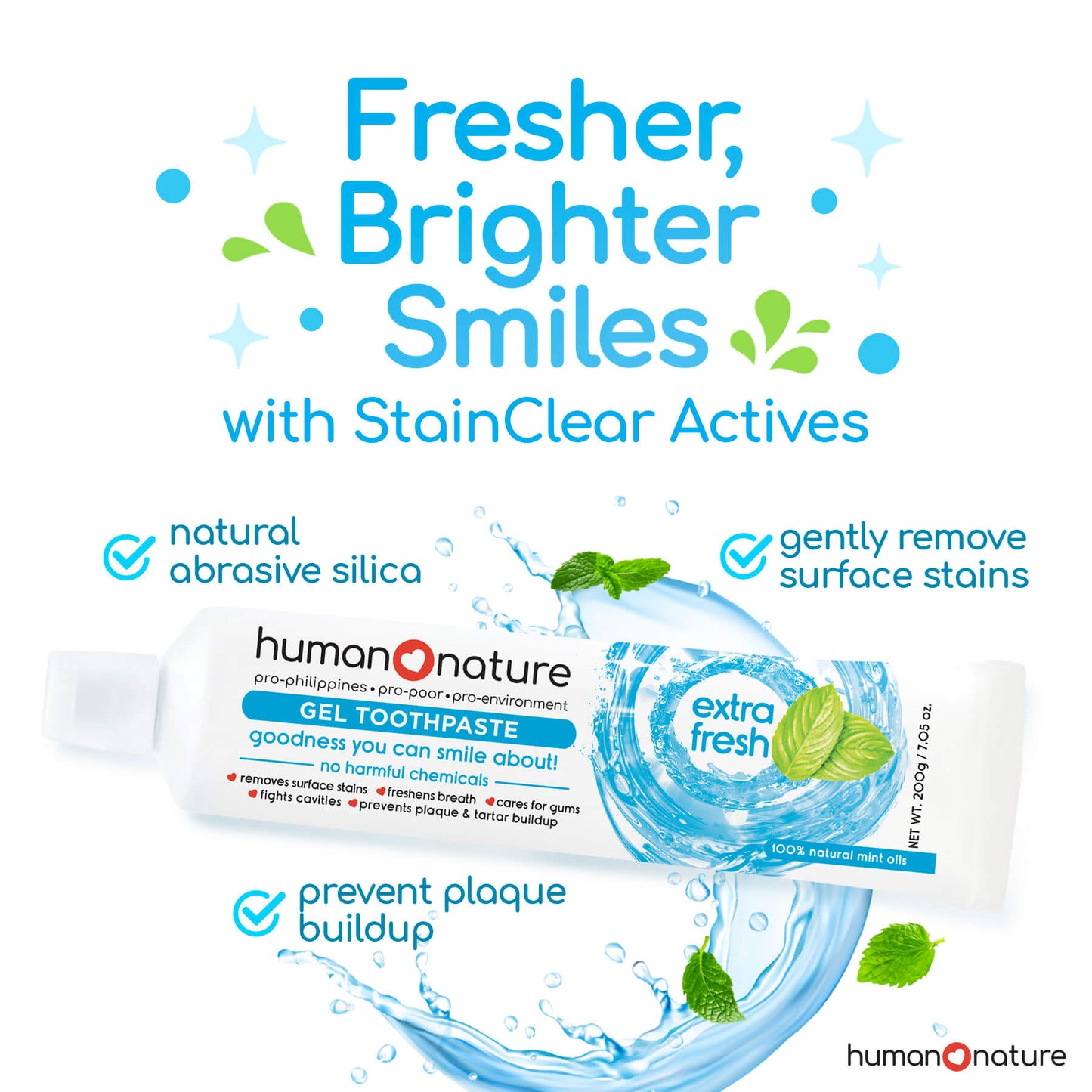 Human Nature Natural Gel Toothpaste Extra Fresh 105g