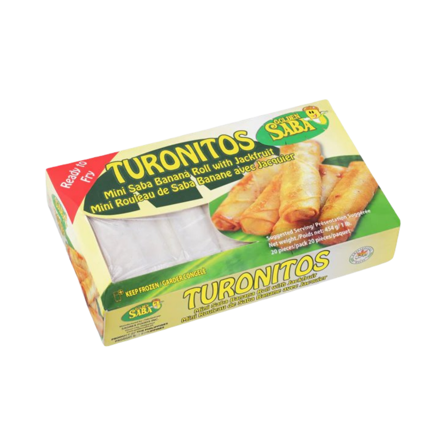Golden Saba Turonitos Mini Banana Spring Rolls with Jackfruit 454g