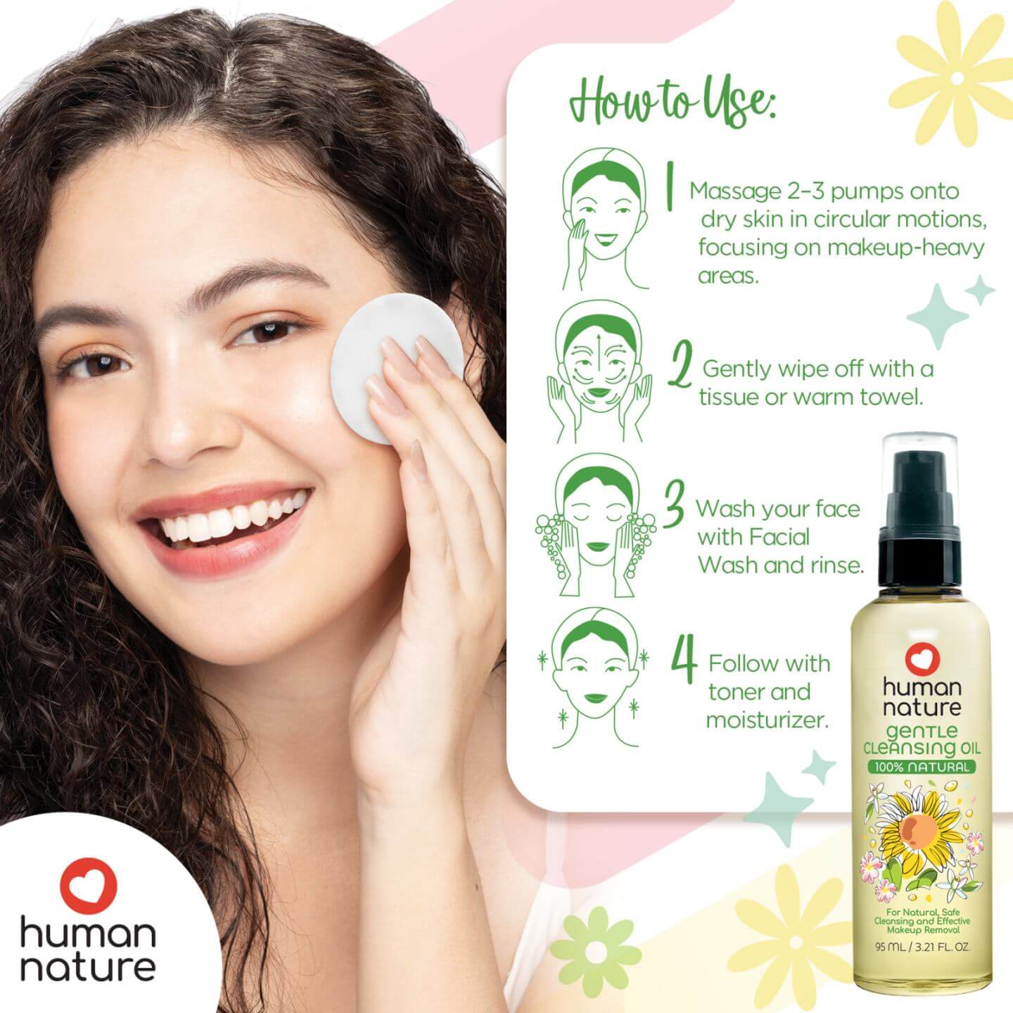 Human Nature Gentle Cleansing Oil 95ml