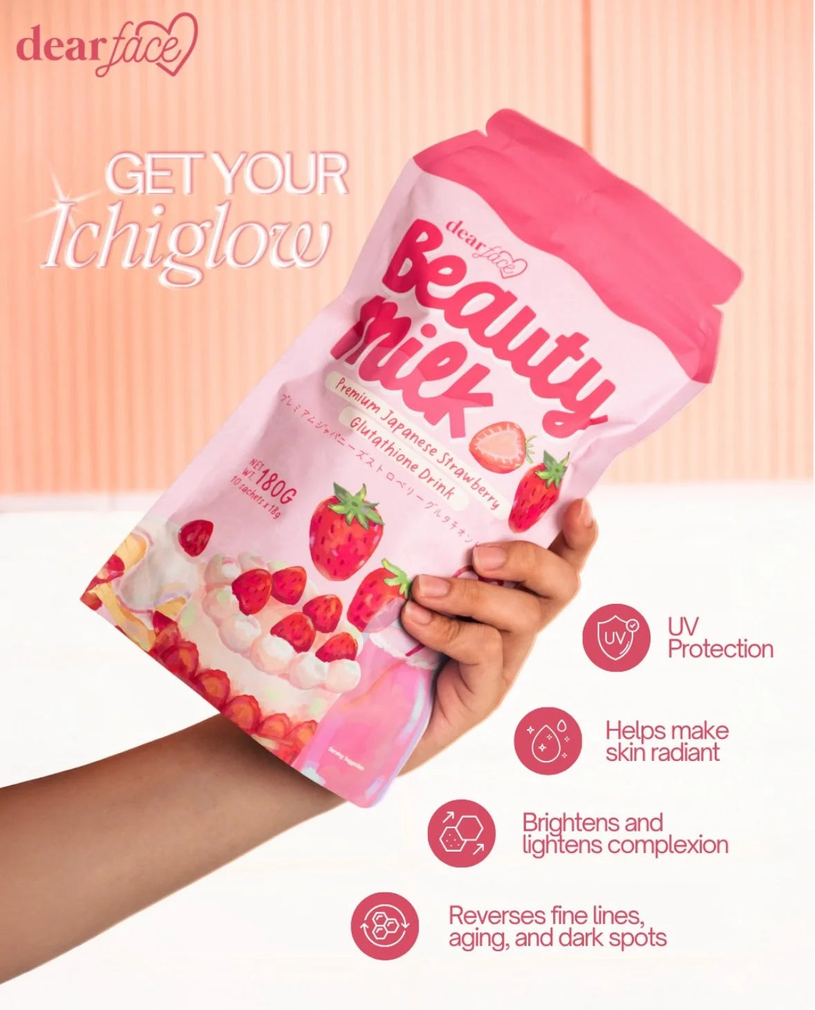 Dear Face Beauty Milk Strawberry 180g