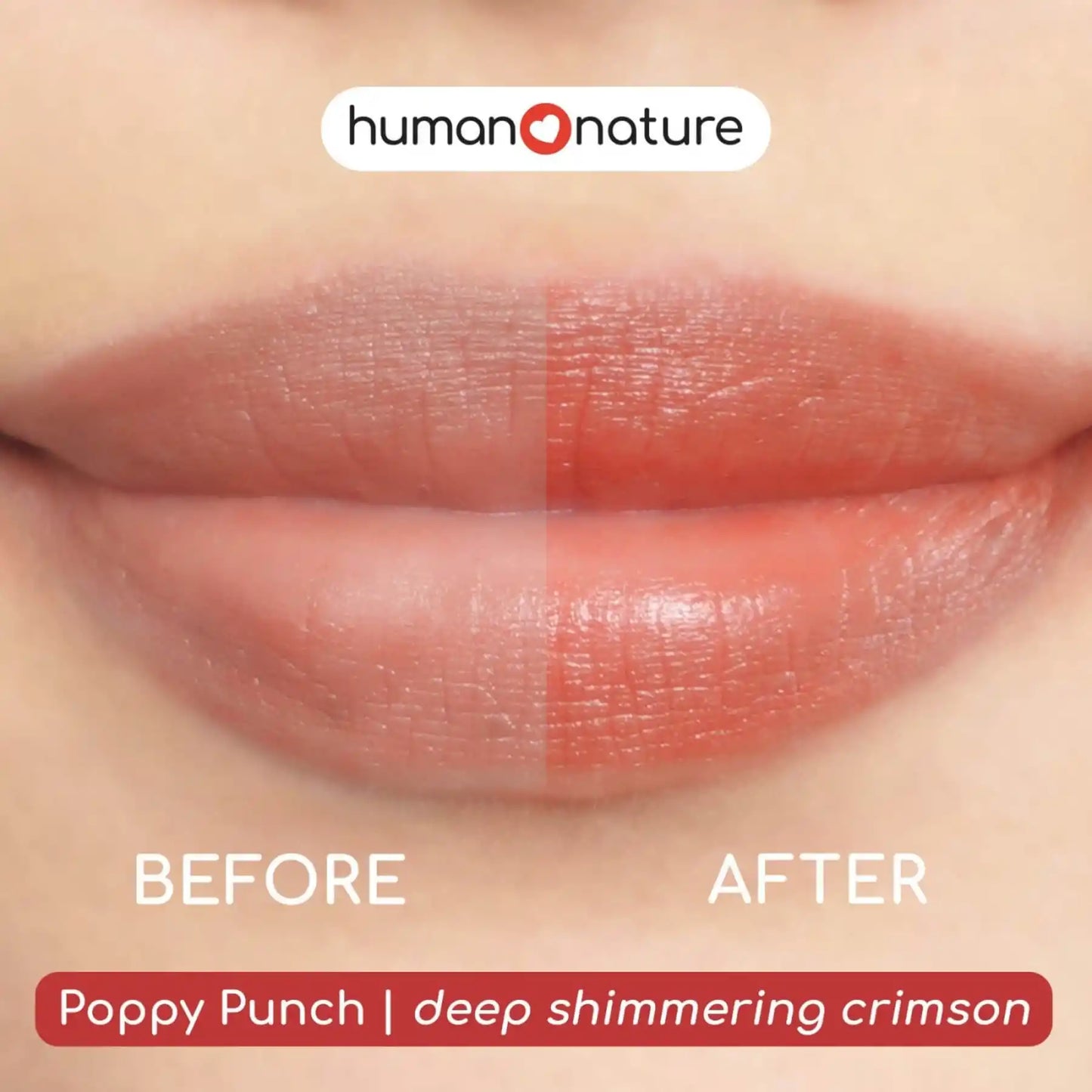 Human Nature Tinted Lip Balm 4.4g - Poppy Punch