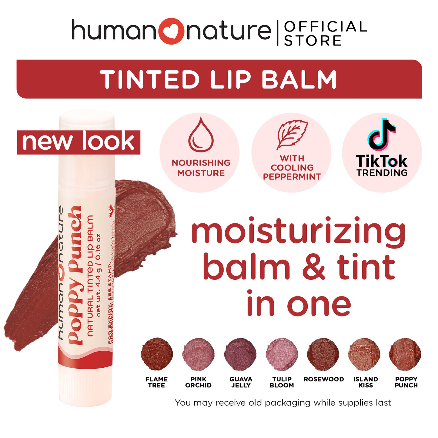 Human Nature Tinted Lip Balm 4.4g - Island Kiss