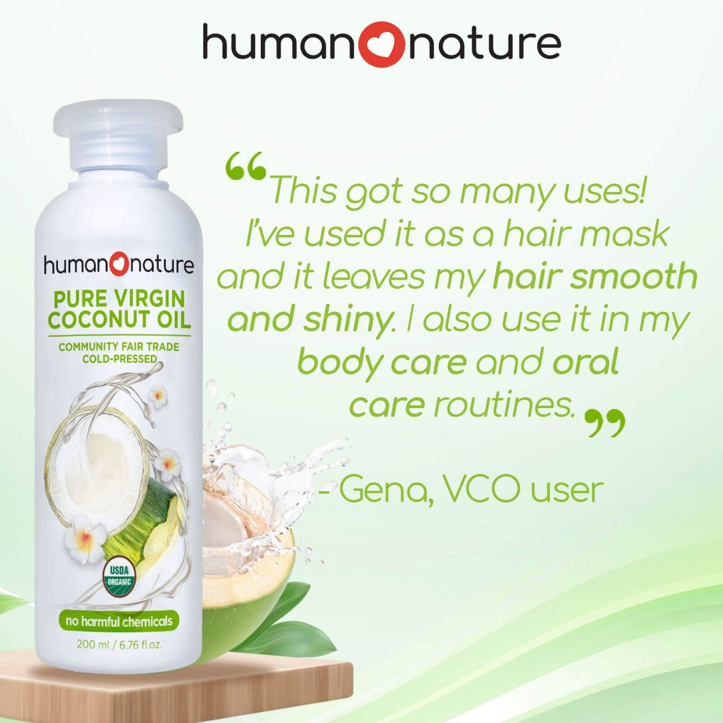 Human Nature Pure Virgin Coconut Oil 200ml
