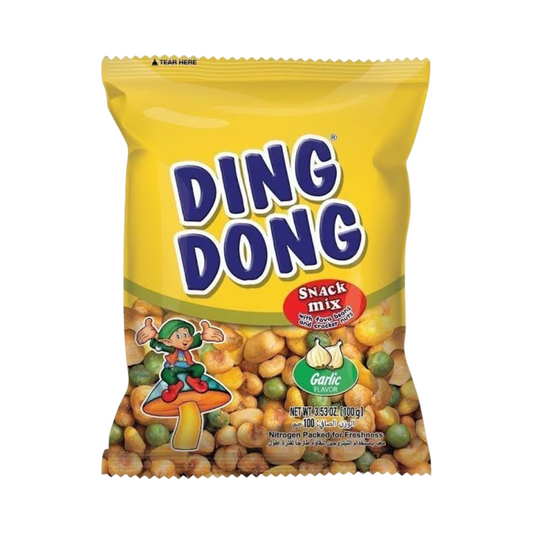 Ding Dong Snack Mix (Fava Beans) - Real Garlic 95g
