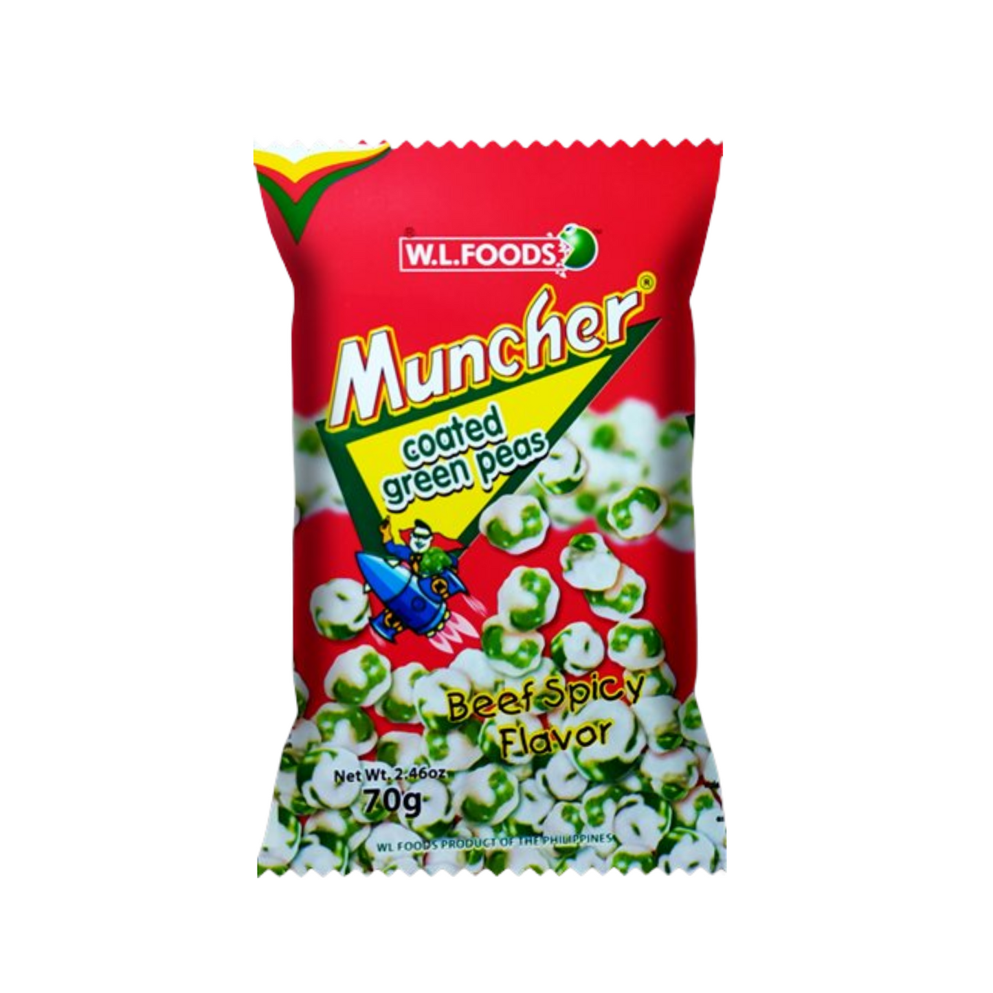 WL Muncher Coated Green Peas - Beef Spicy 70g