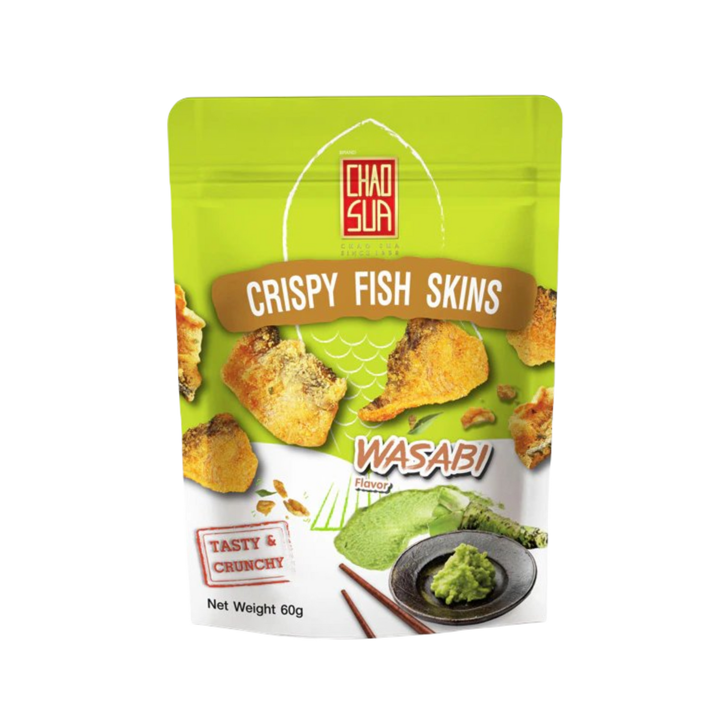 Chao Sua Crispy Fish Skin Wasabi 60g