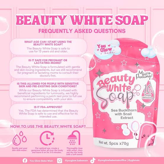 You Glow Babe Beauty White Soap (5pcs x 70g)