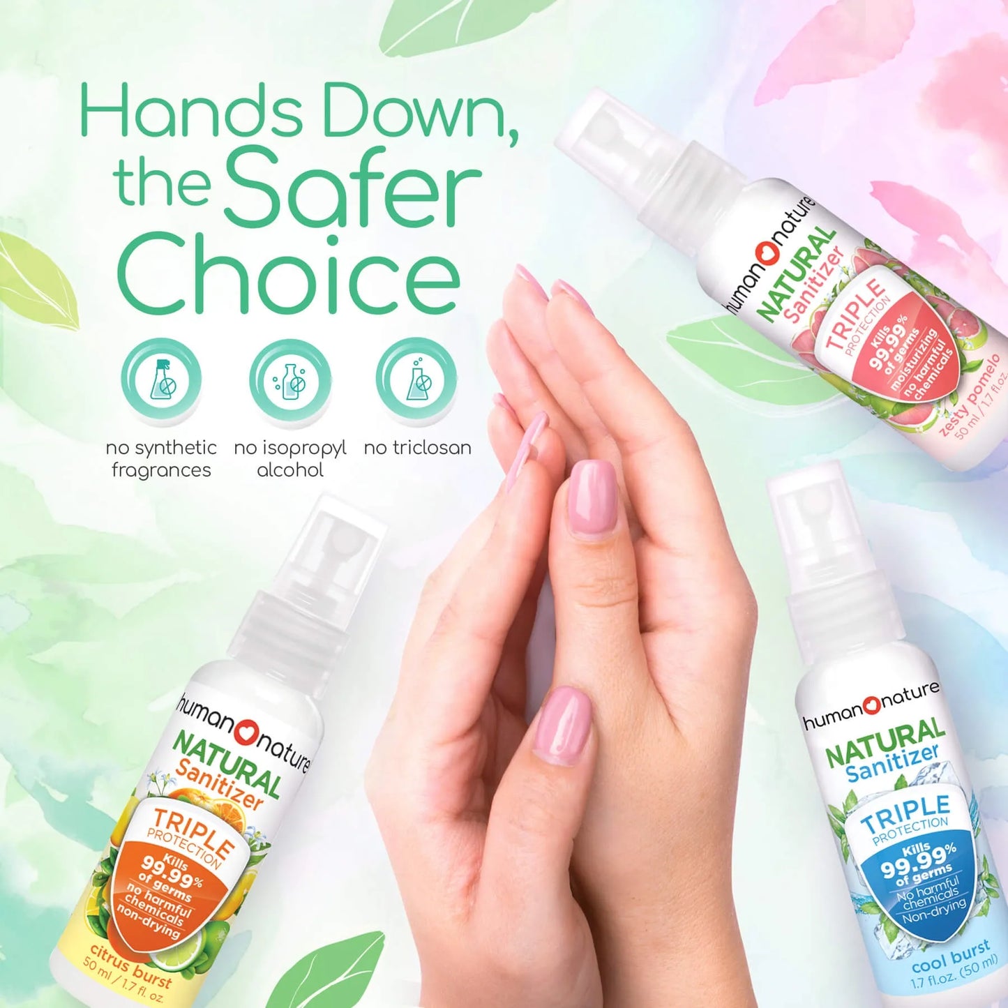 Human Nature Natural Spray Sanitizer - Citrus Burst 50ml