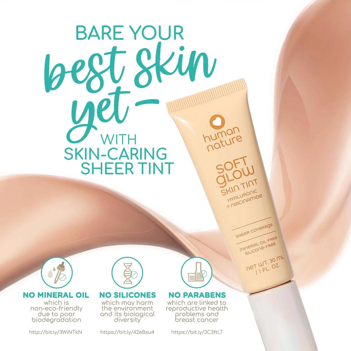 Human Nature Soft Glow Skin Tint 30ml - Walnut