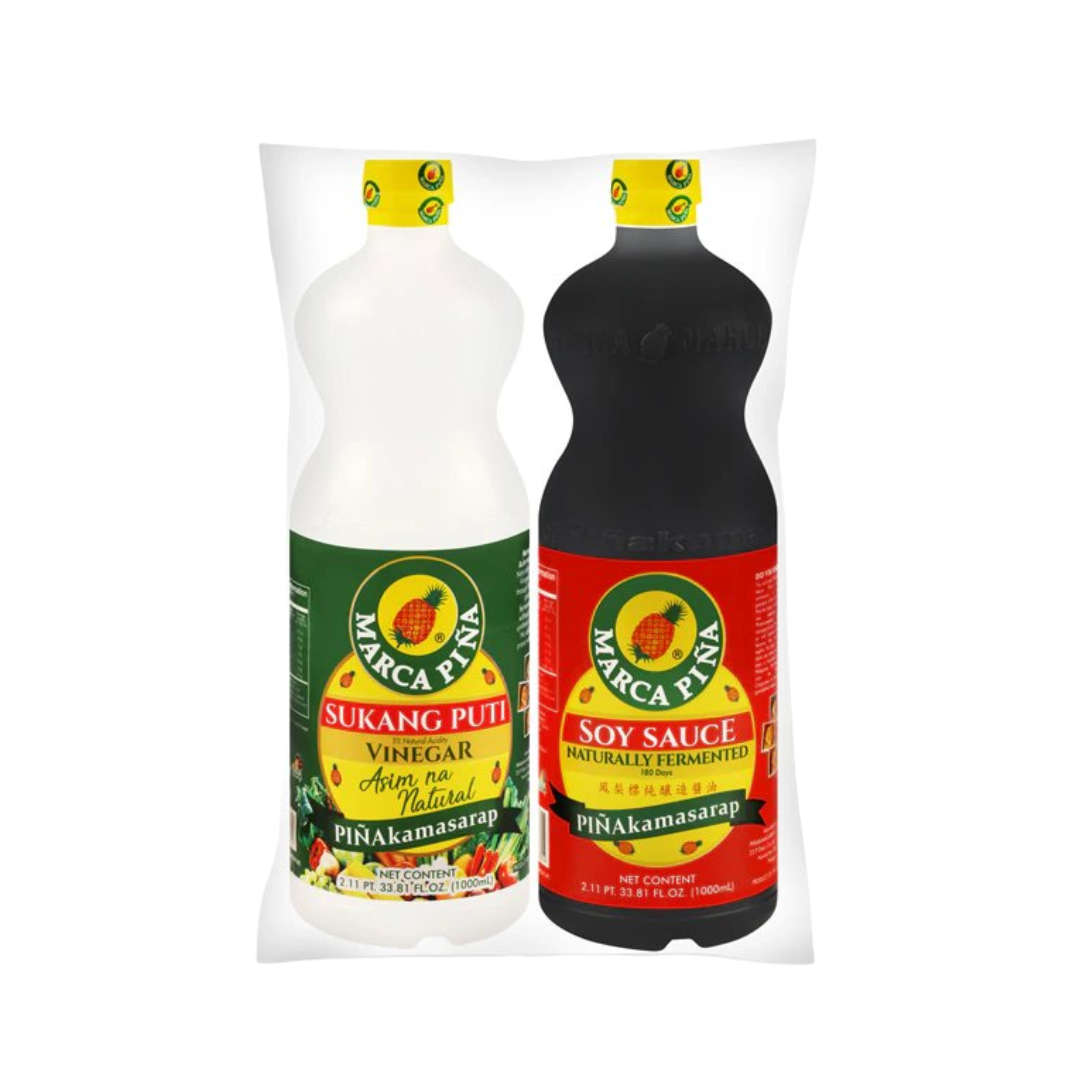 Marca Pina Value Pack Soy Sauce & Vinegar 1L – Cabayan Mart