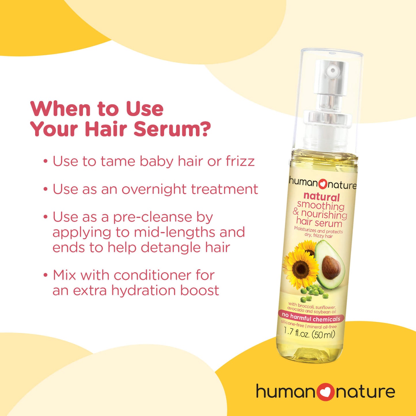 Human Nature Smoothing & Nourishing Hair Serum 50ml