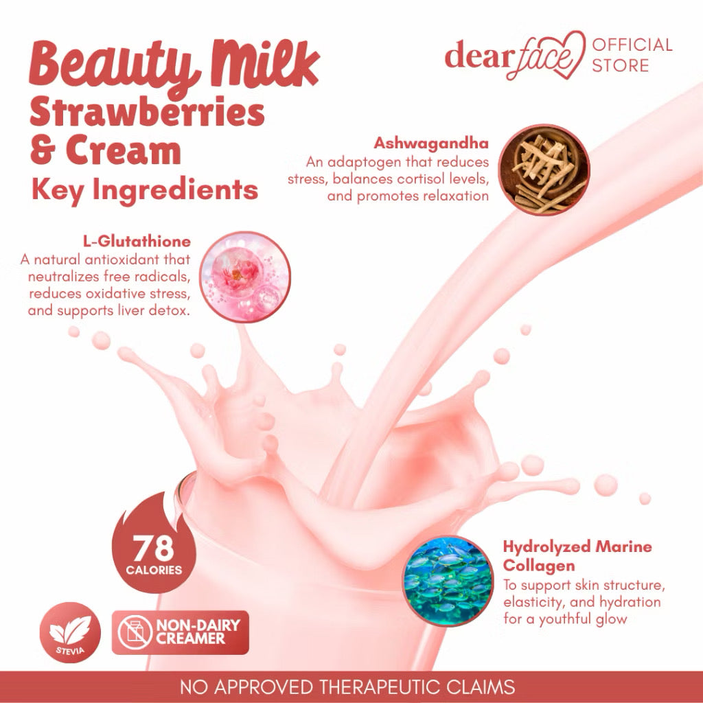 Dear Face Beauty Milk Strawberries and Cream 180g