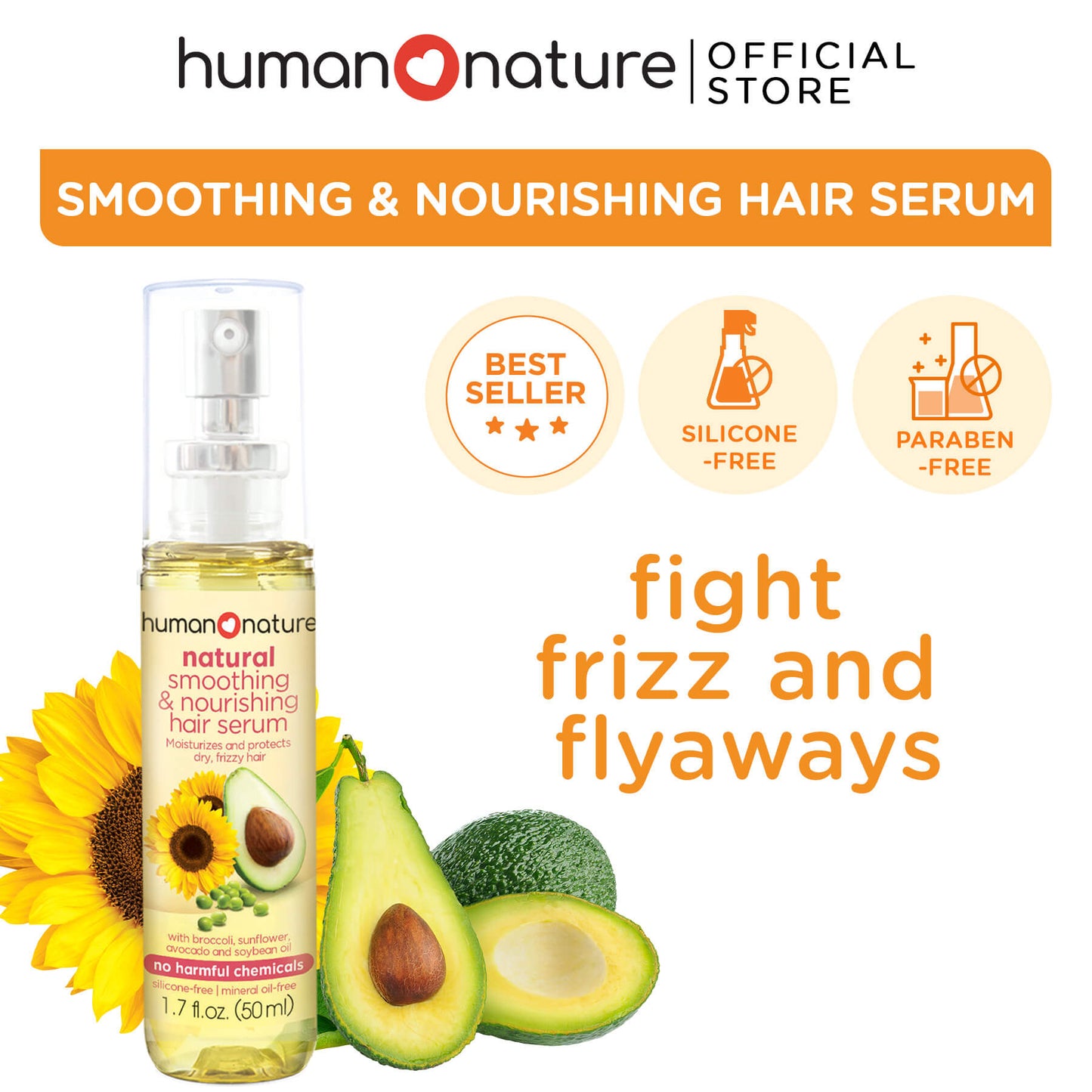 Human Nature Smoothing & Nourishing Hair Serum 50ml